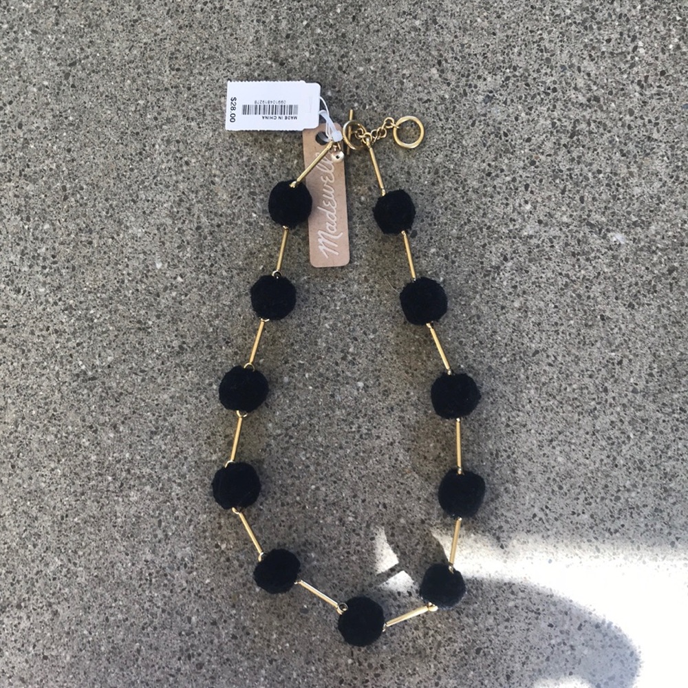 Madewell short Pom Pom necklace